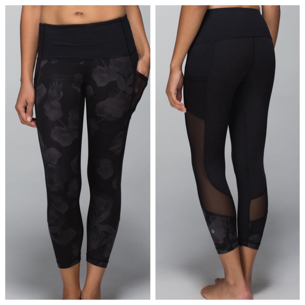 Lululemon black seek the heat crop legging. 6